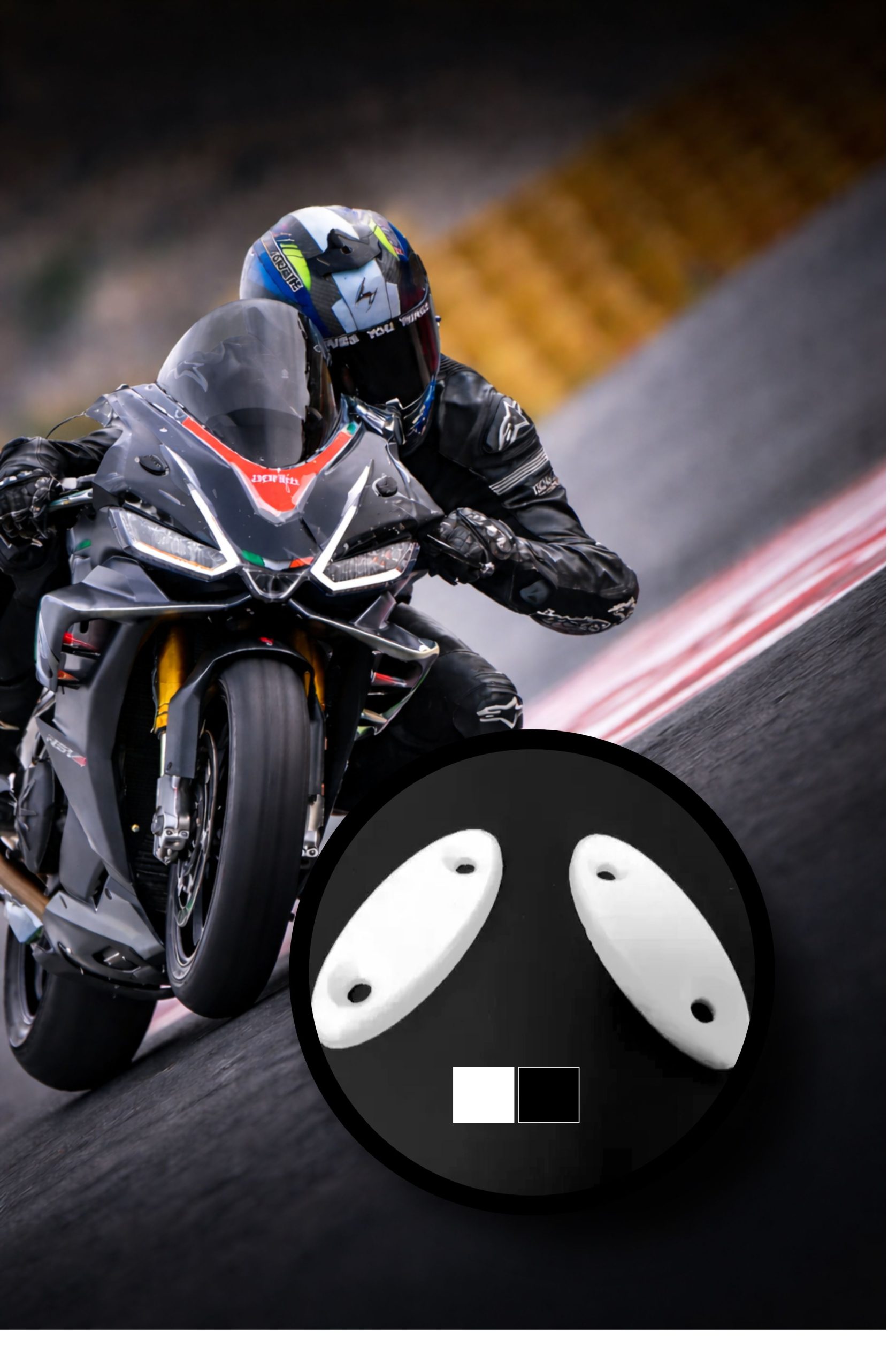 Tampas p/ espelhos Aprilia RSV4